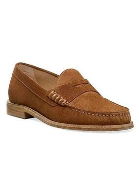 New Stuart Weitzman Lottie Suede Loafers in Toasted Almond Size 7.5 NEW